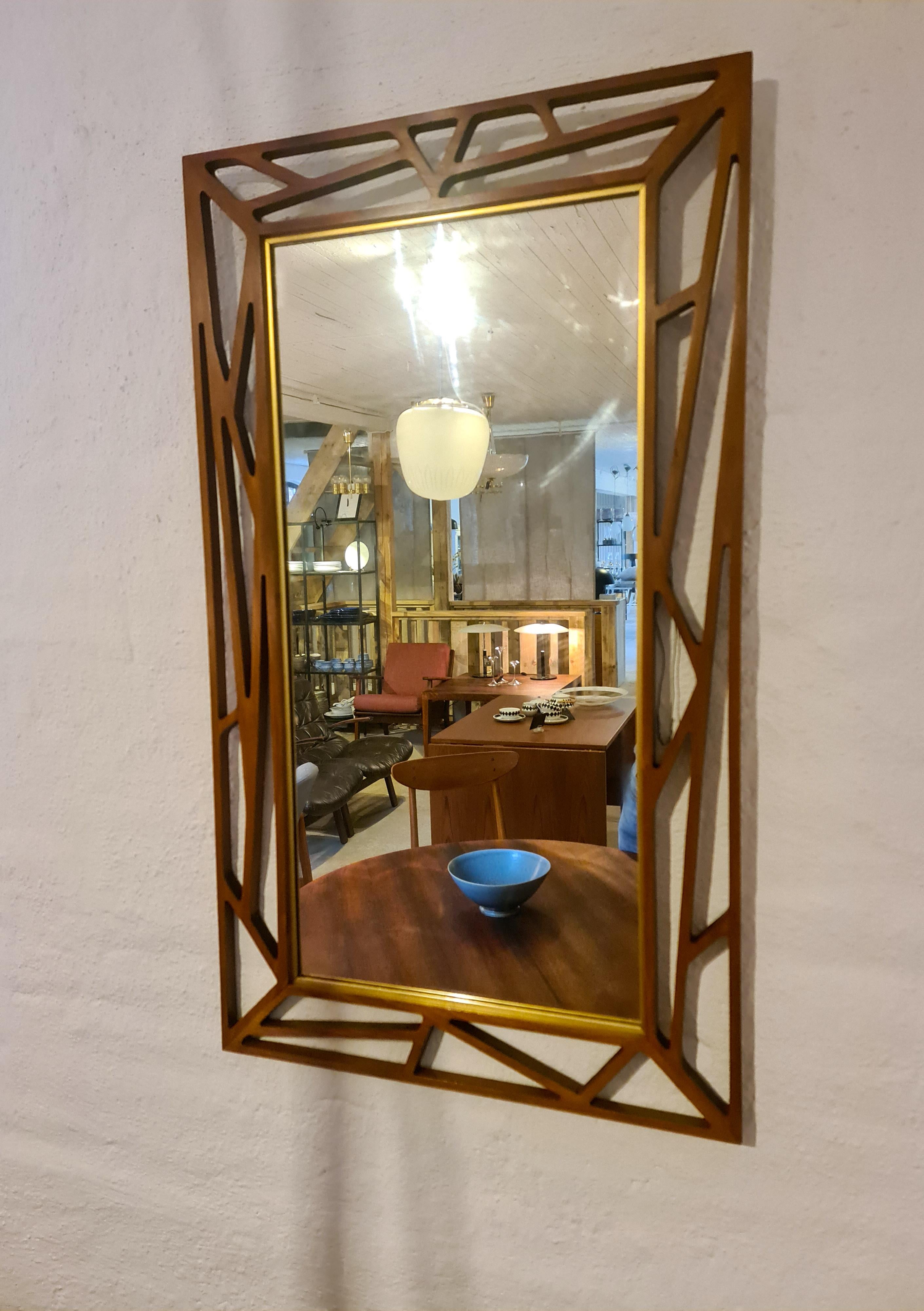 Midcentury Yngve Ekström Rare Large Mirror 