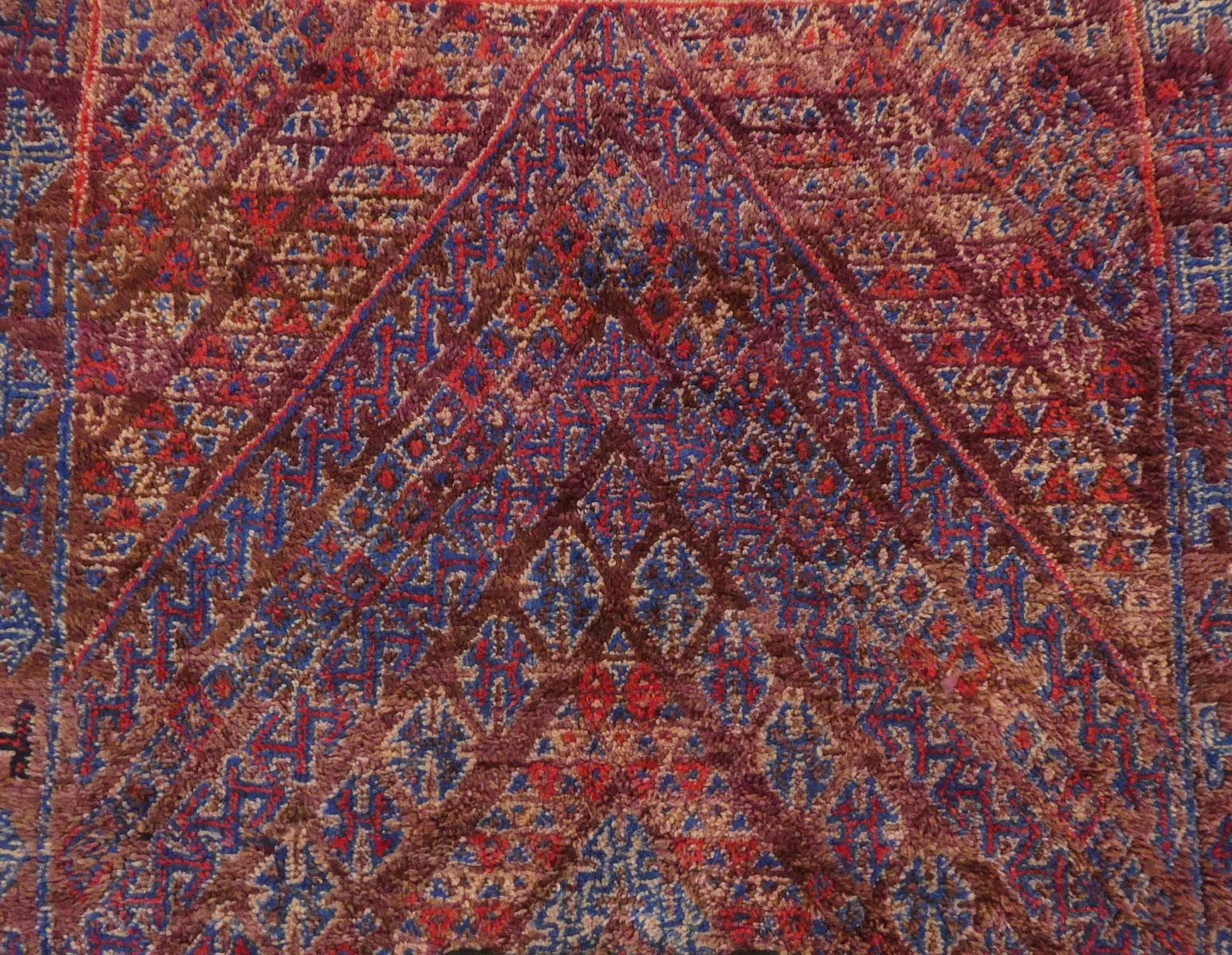 Marocchino Tappeto in lana Zayan del Medioevo 6' x 10'11 in vendita