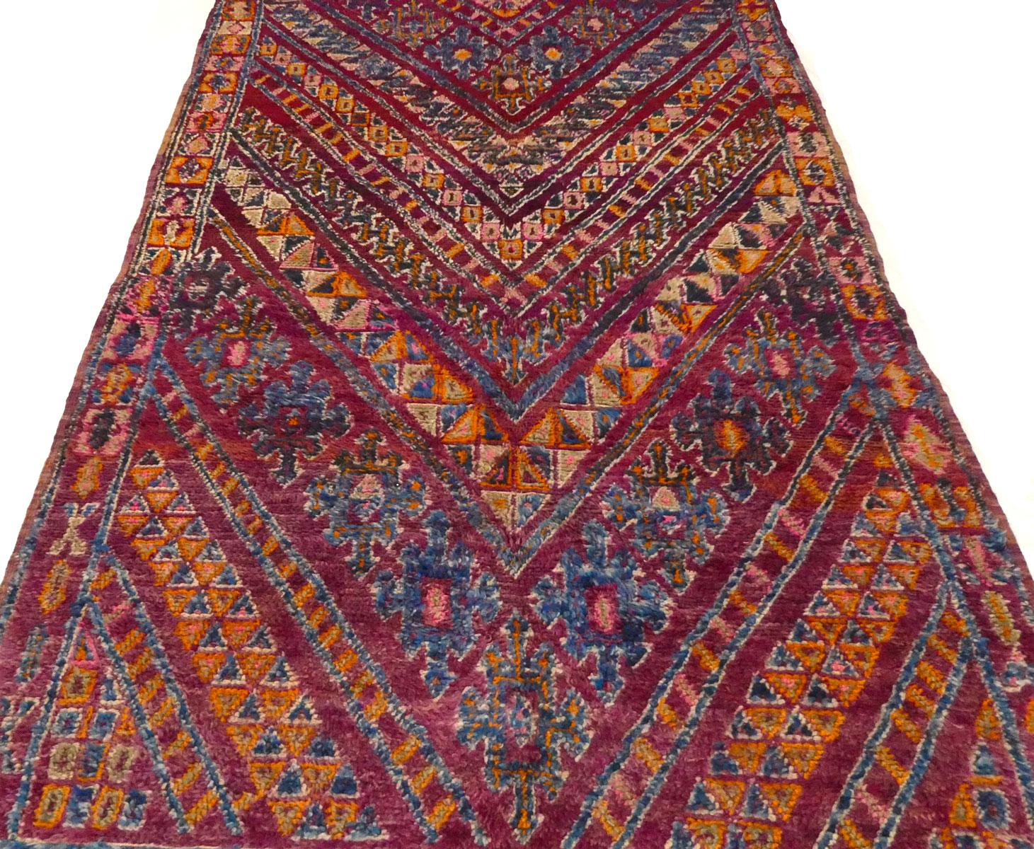 Tappeto in lana marocchina Zayane Midcentury 5'6 x 10'6 in vendita 1
