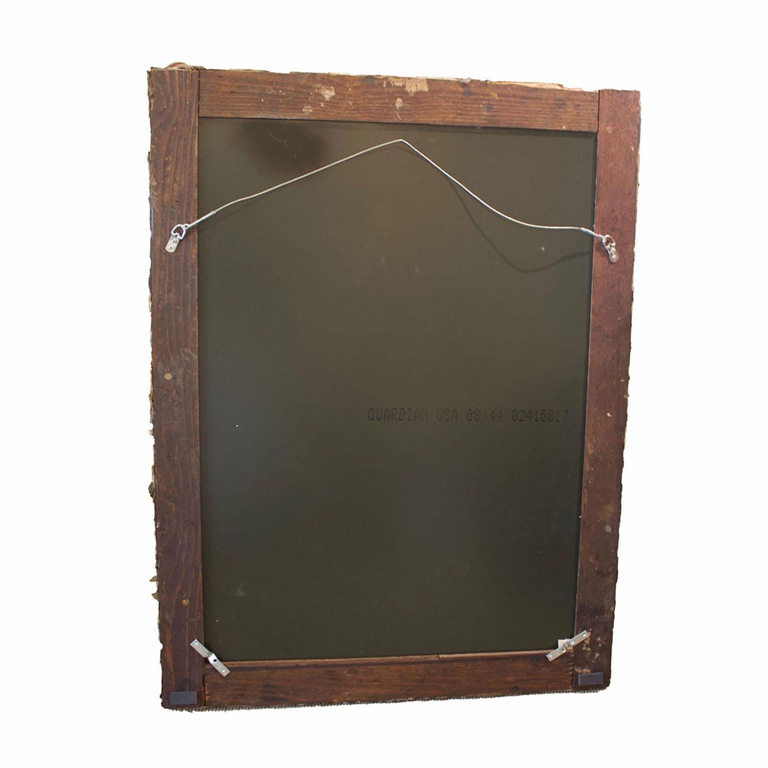 Midcentury Zebra Hide Mirror For Sale 1