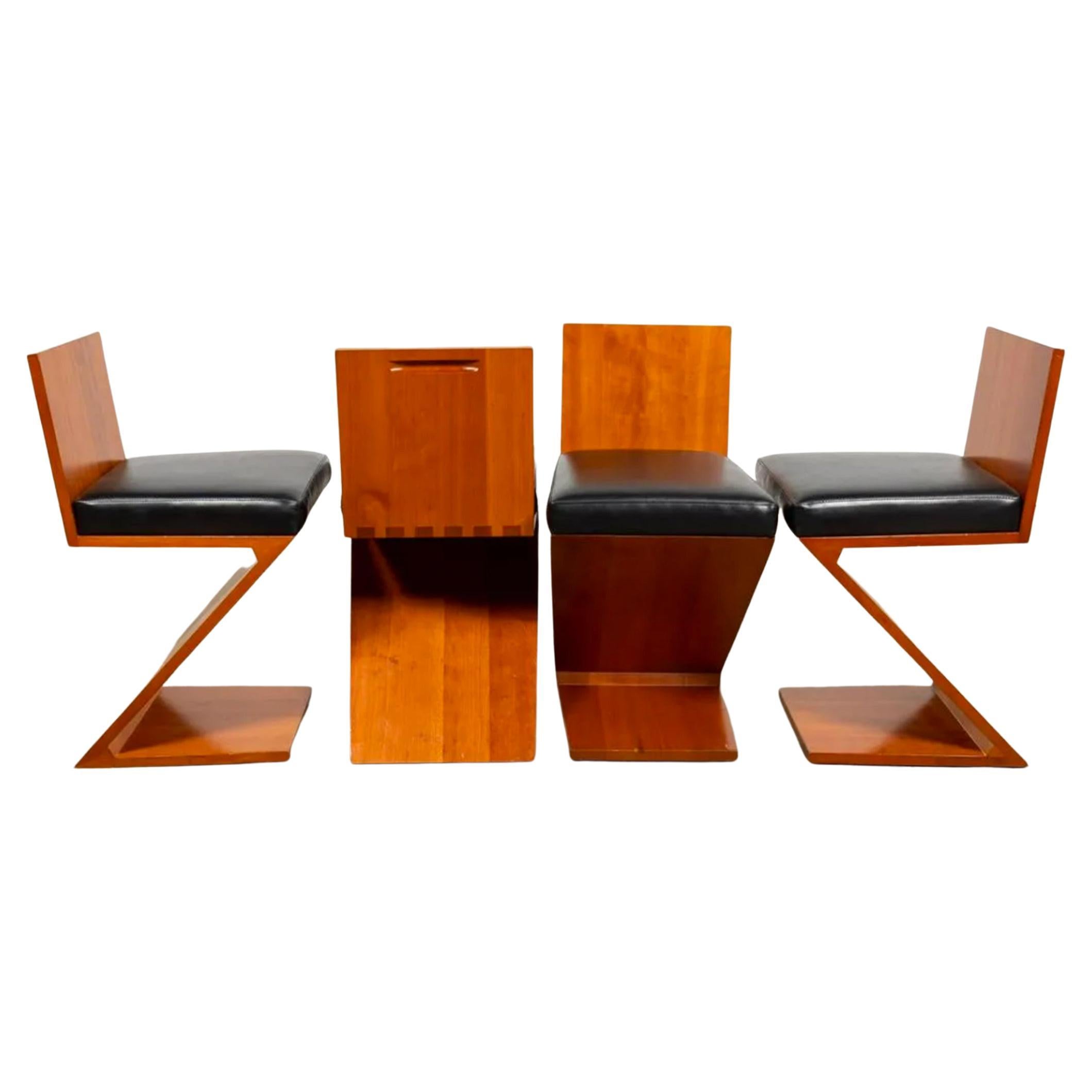 Midcentury Zig Zag Chairs by Rietveld for Cassina (4)