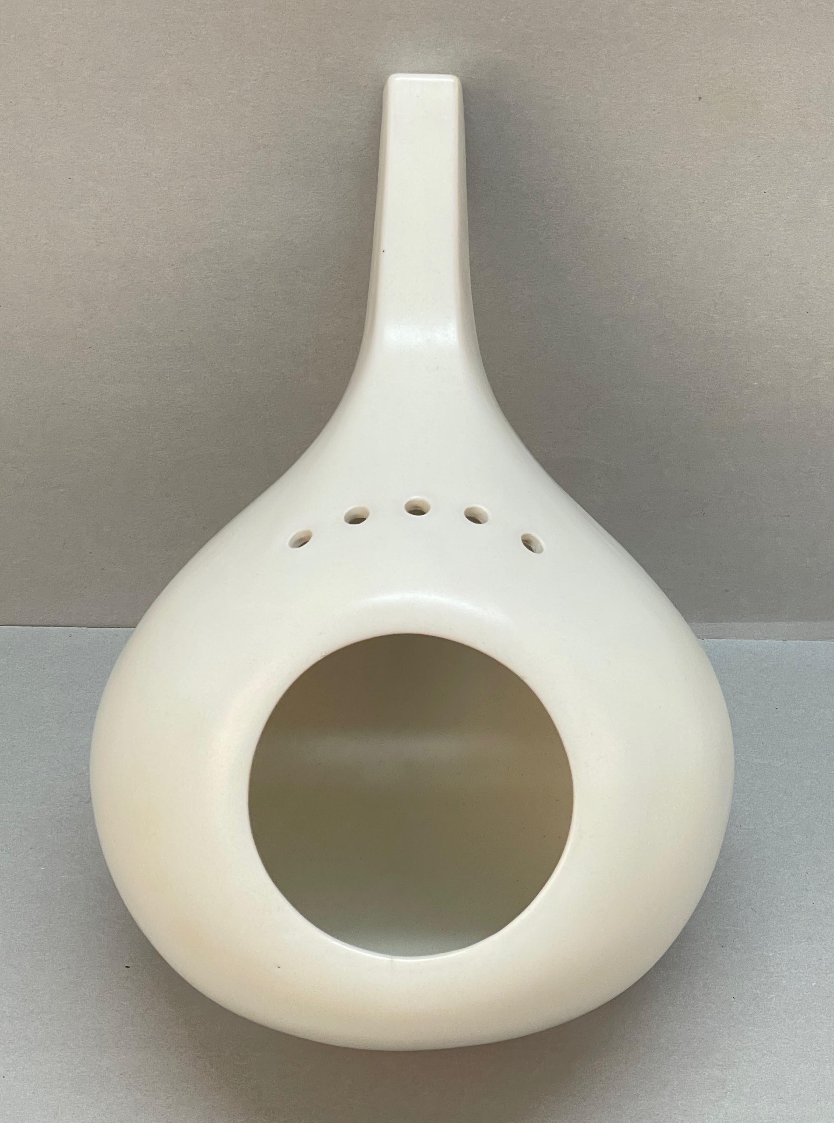 MIdcentury ZS White Ceramic Italian Vase for Nove Bassano del Grappa, 1960s For Sale 3