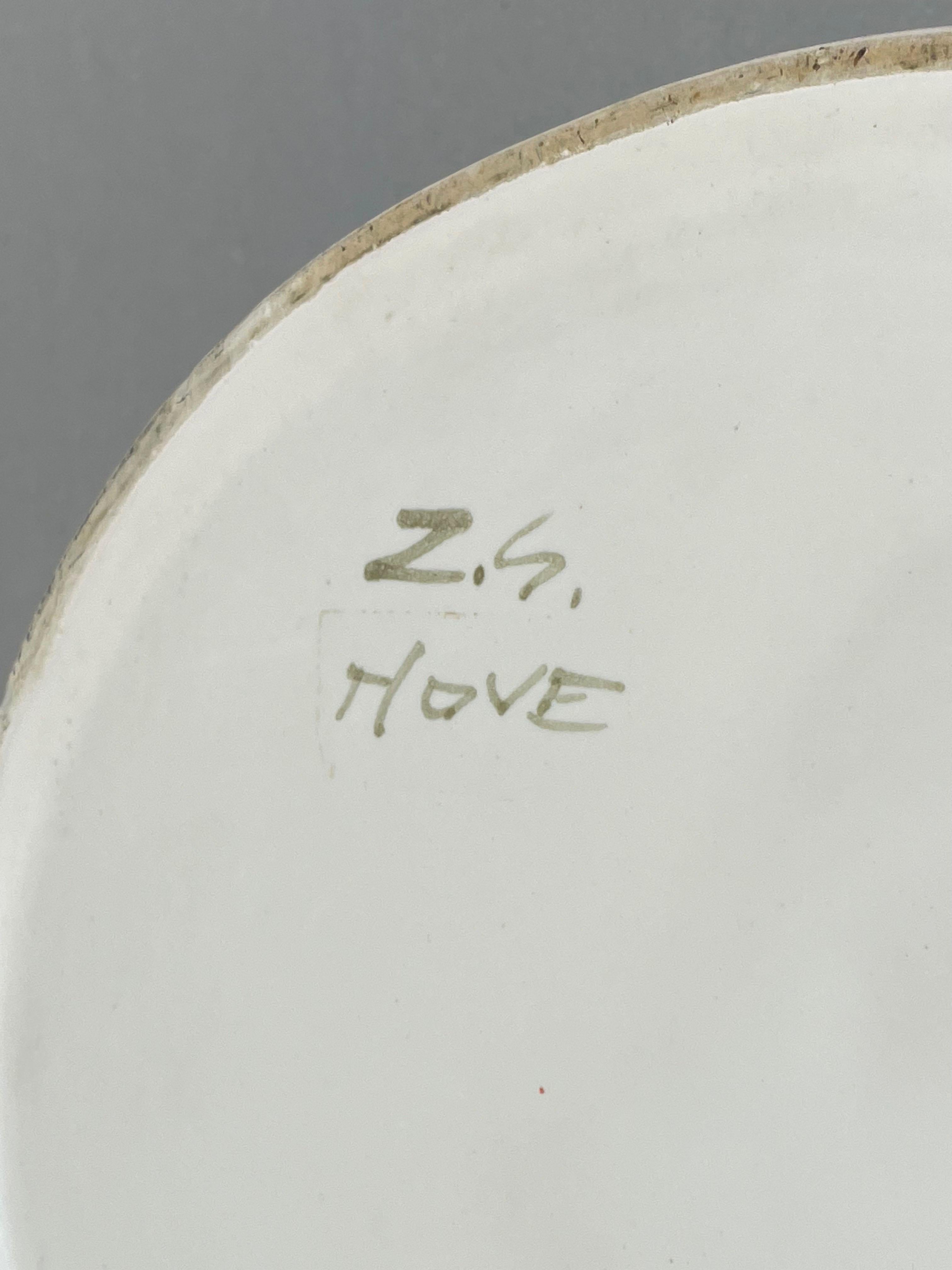 Vase italien en céramique blanche ZS mi-siècle pour Nove Bassano del Grappa, années 1960 en vente 7