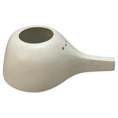 MIdcentury ZS White Ceramic Italian Vase for Nove Bassano del Grappa, 1960s