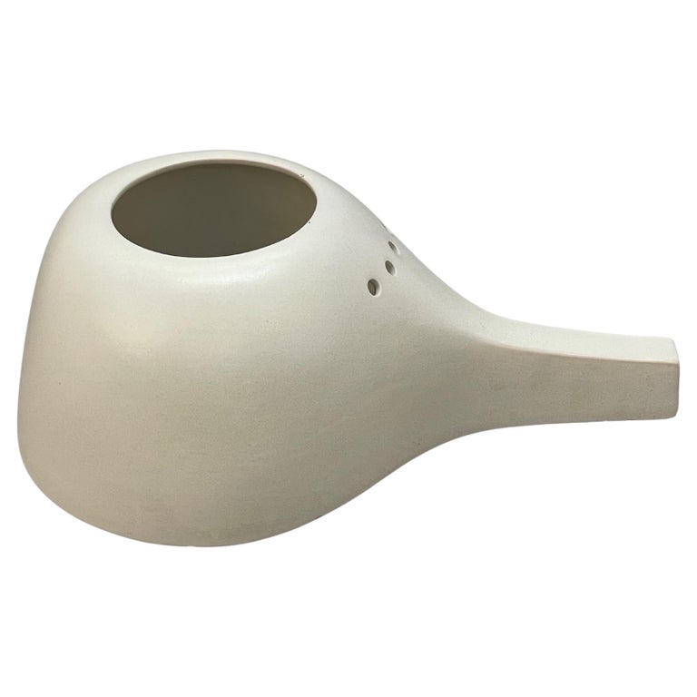 MIdcentury ZS White Ceramic Italian Vase for Nove Bassano del Grappa, 1960s For Sale