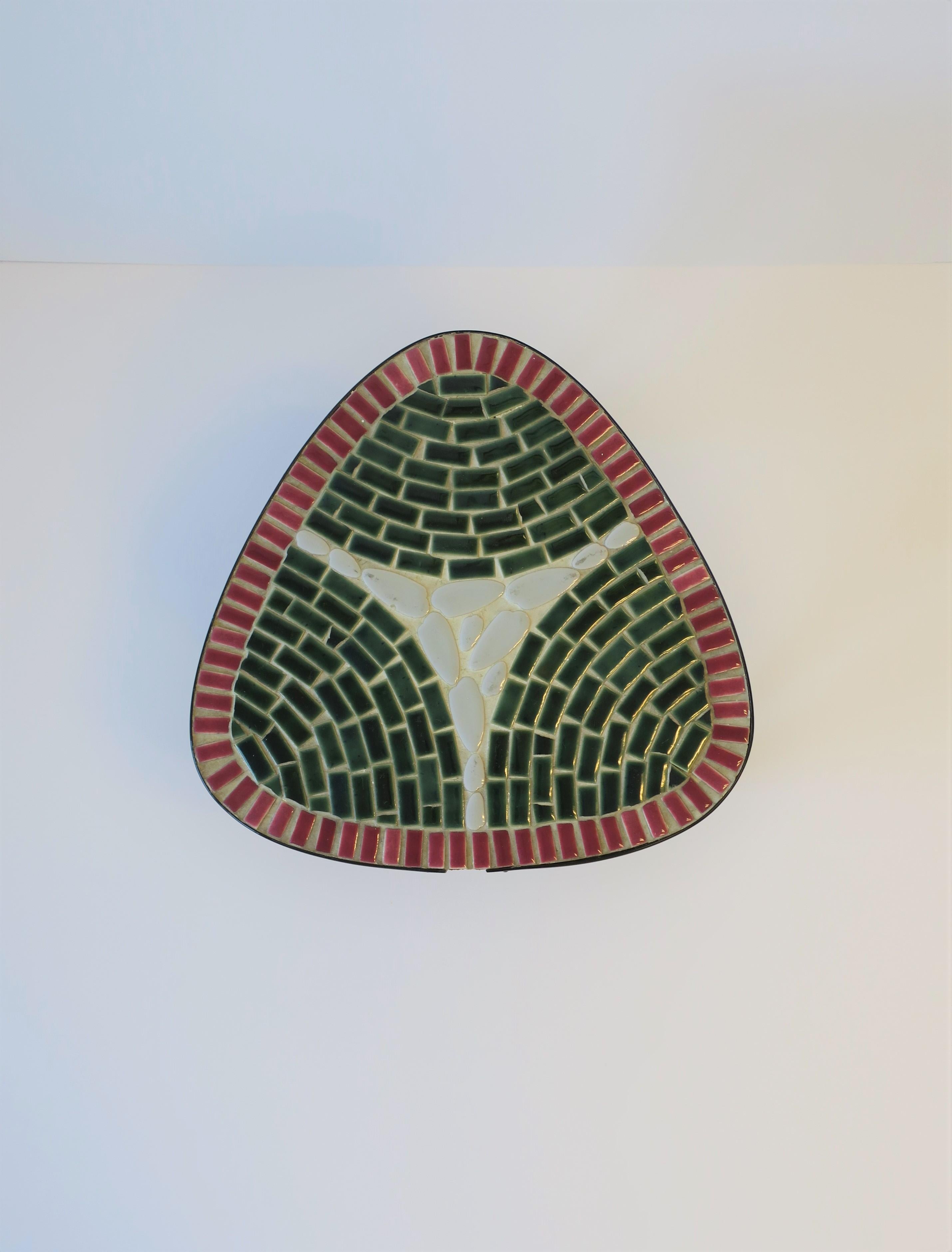 Mid-Century Modern Tile Mosaic Side Table 3