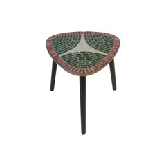 Mid-Century Modern Tile Mosaic Side Table