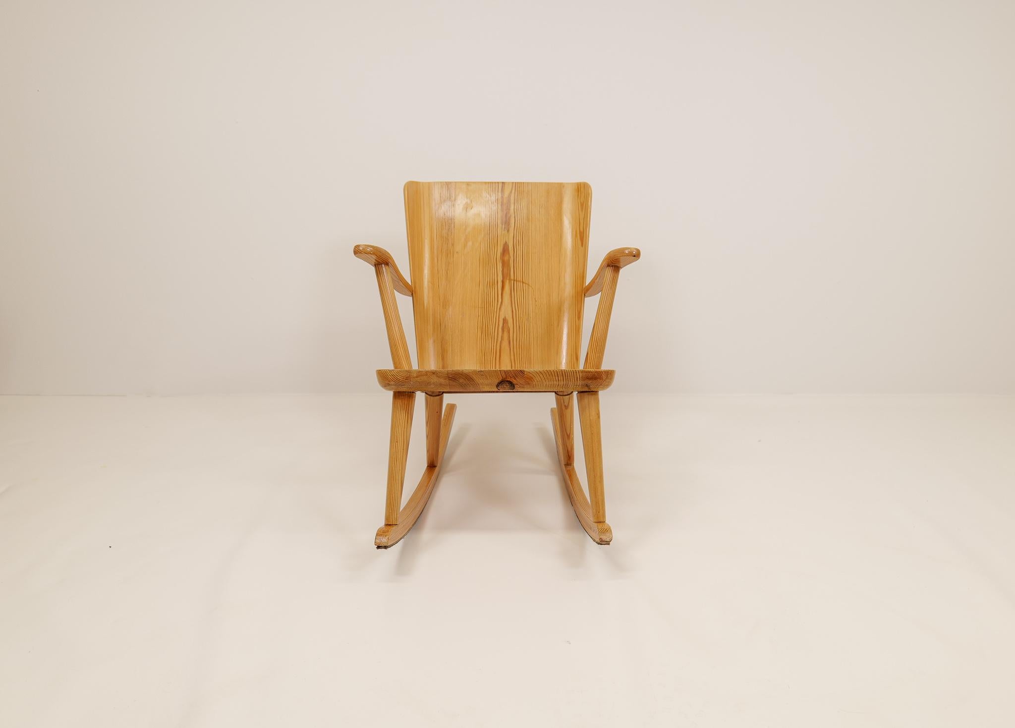 solid pine rocking chair