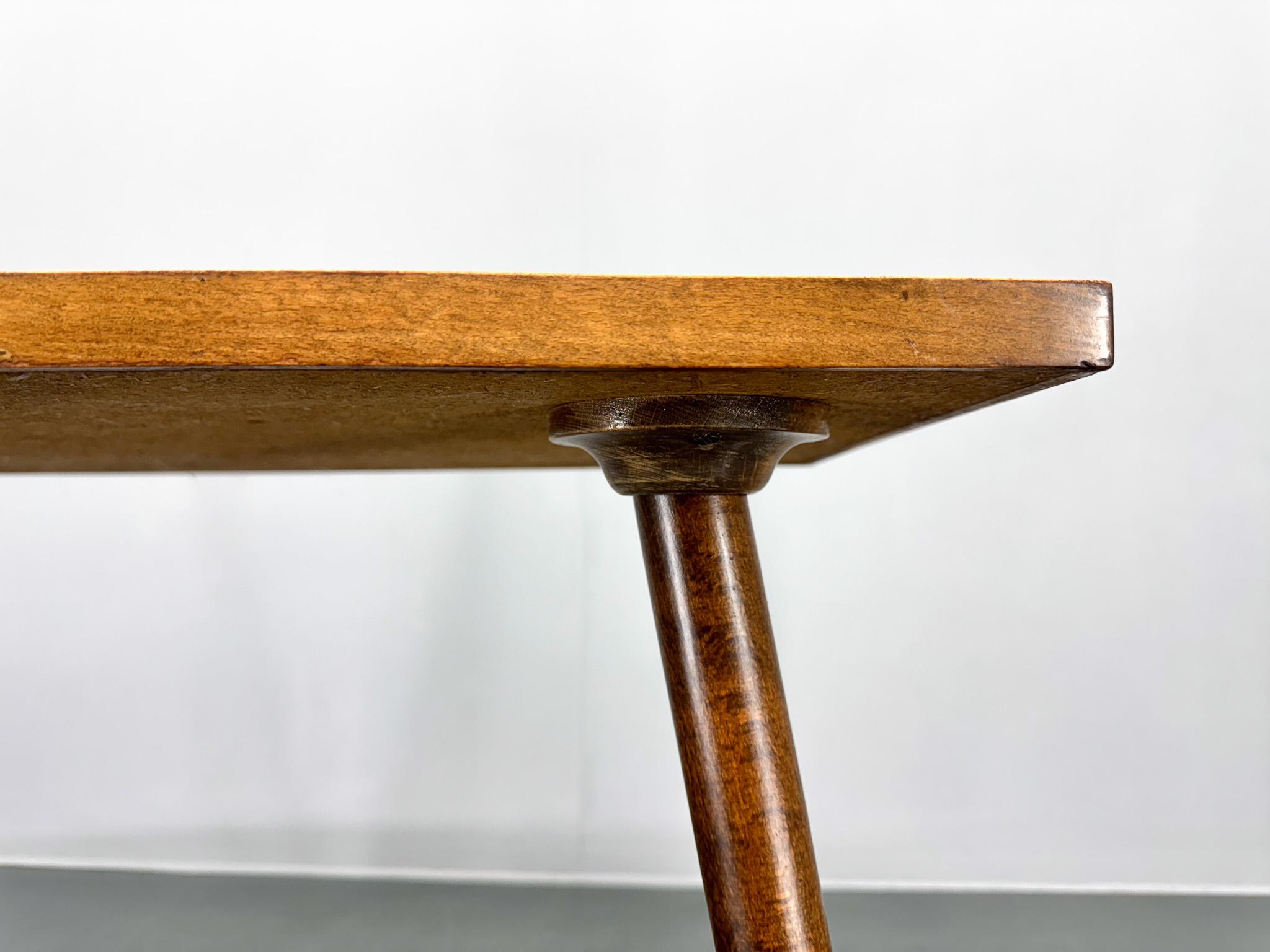 Table basse ou d'appoint Mozaik en bois et verre du milieu du siècle, Allemagne en vente 3