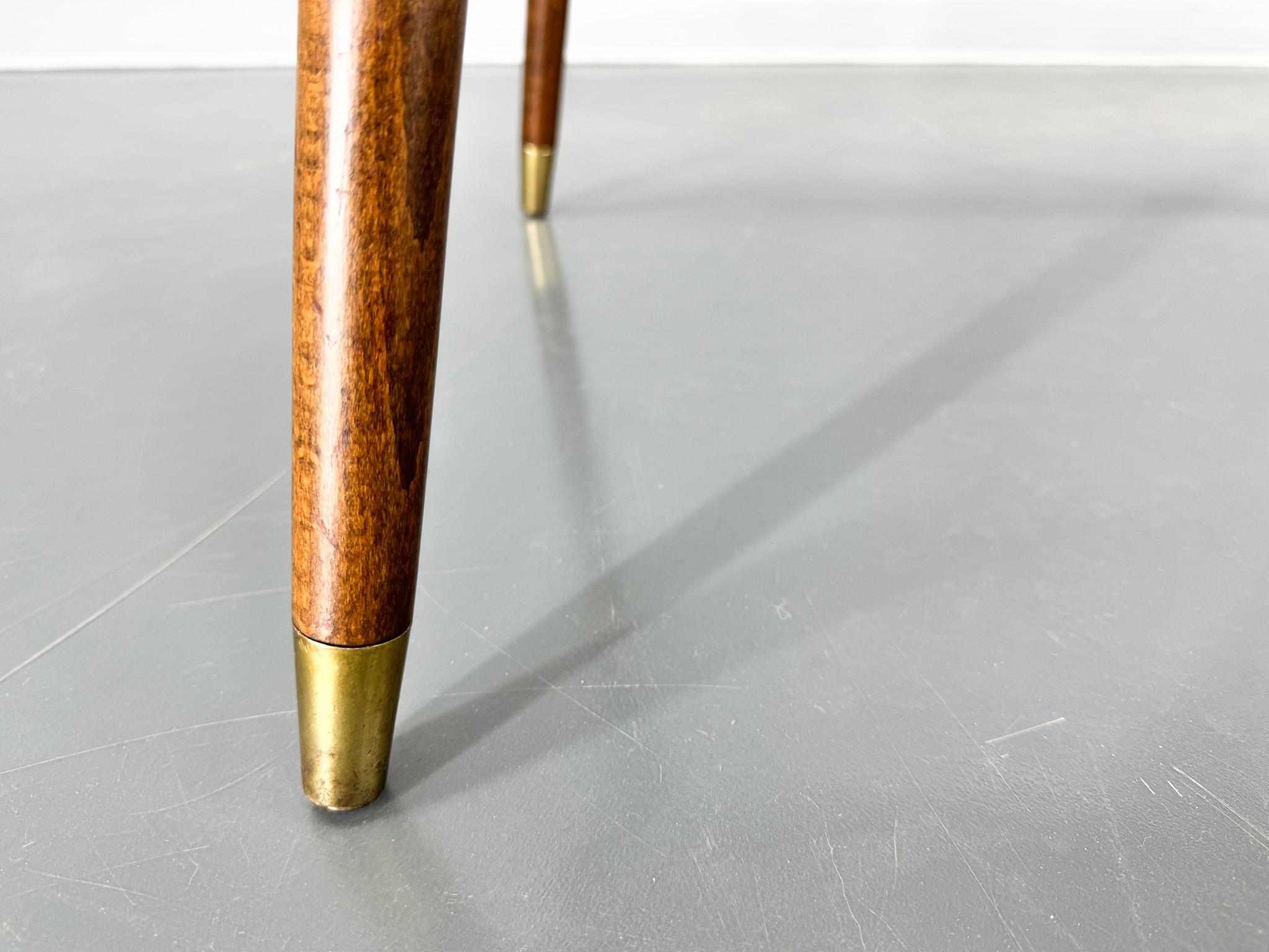 20ième siècle Table basse ou d'appoint Mozaik en bois et verre du milieu du siècle, Allemagne en vente