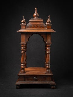 Middle 20th century Antique wooden Indian temple from India