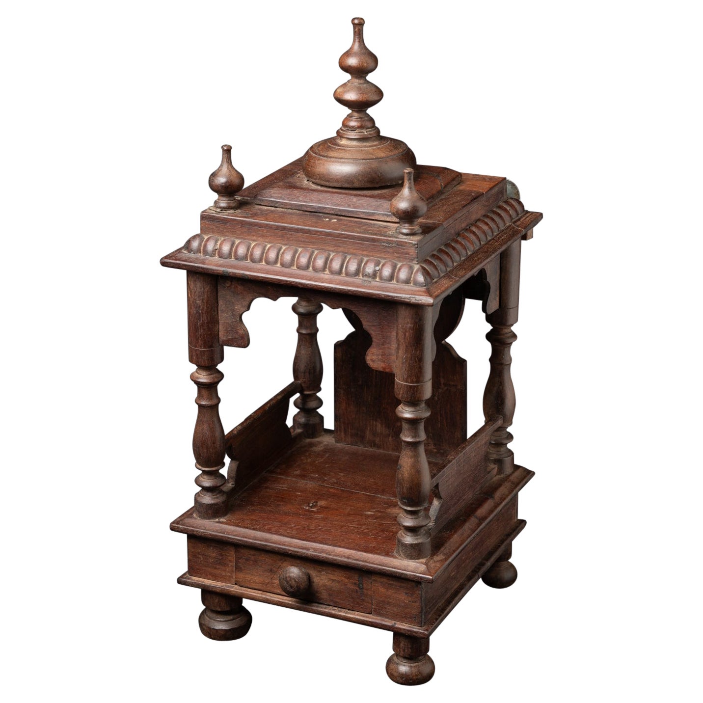 Middle 20th century Antique wooden Indian temple from India