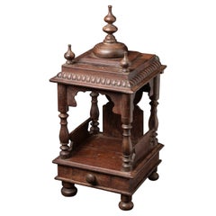 Middle 20th century Antique wooden Indian temple from India