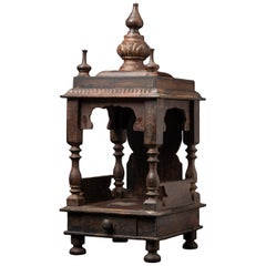 Tempio indiano antico in legno, proveniente dall’India, della metà del XX secolo