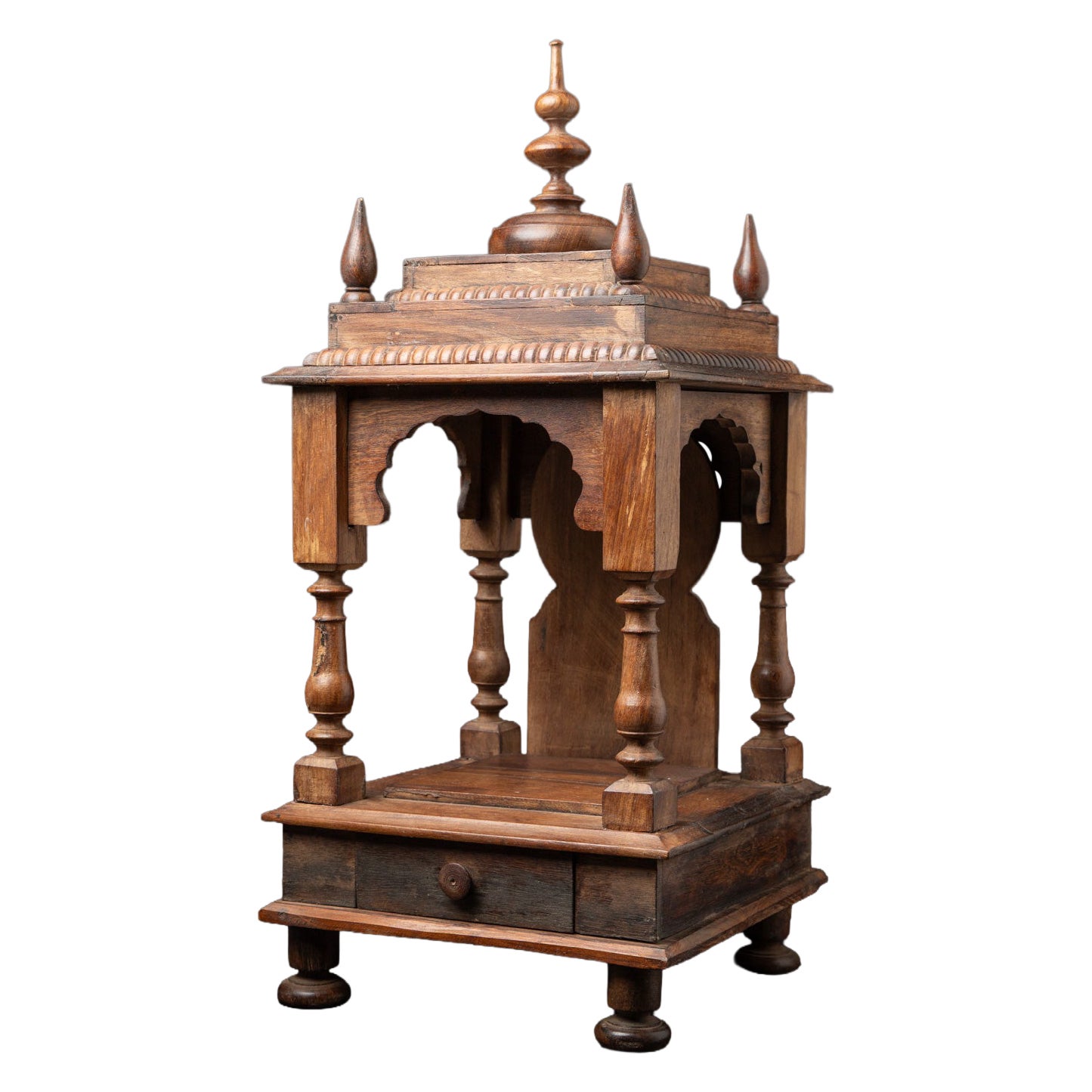 Middle 20th century Antique wooden Indian temple from India