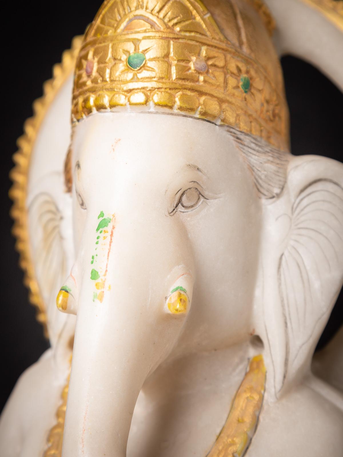 Middle 20th century Beautiful old marble Ganesha from India For Sale 7