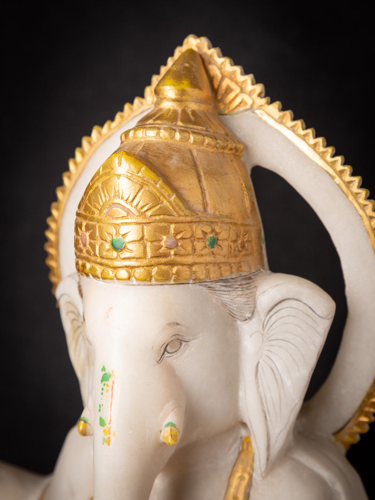 Middle 20th century Beautiful old marble Ganesha from India For Sale 1