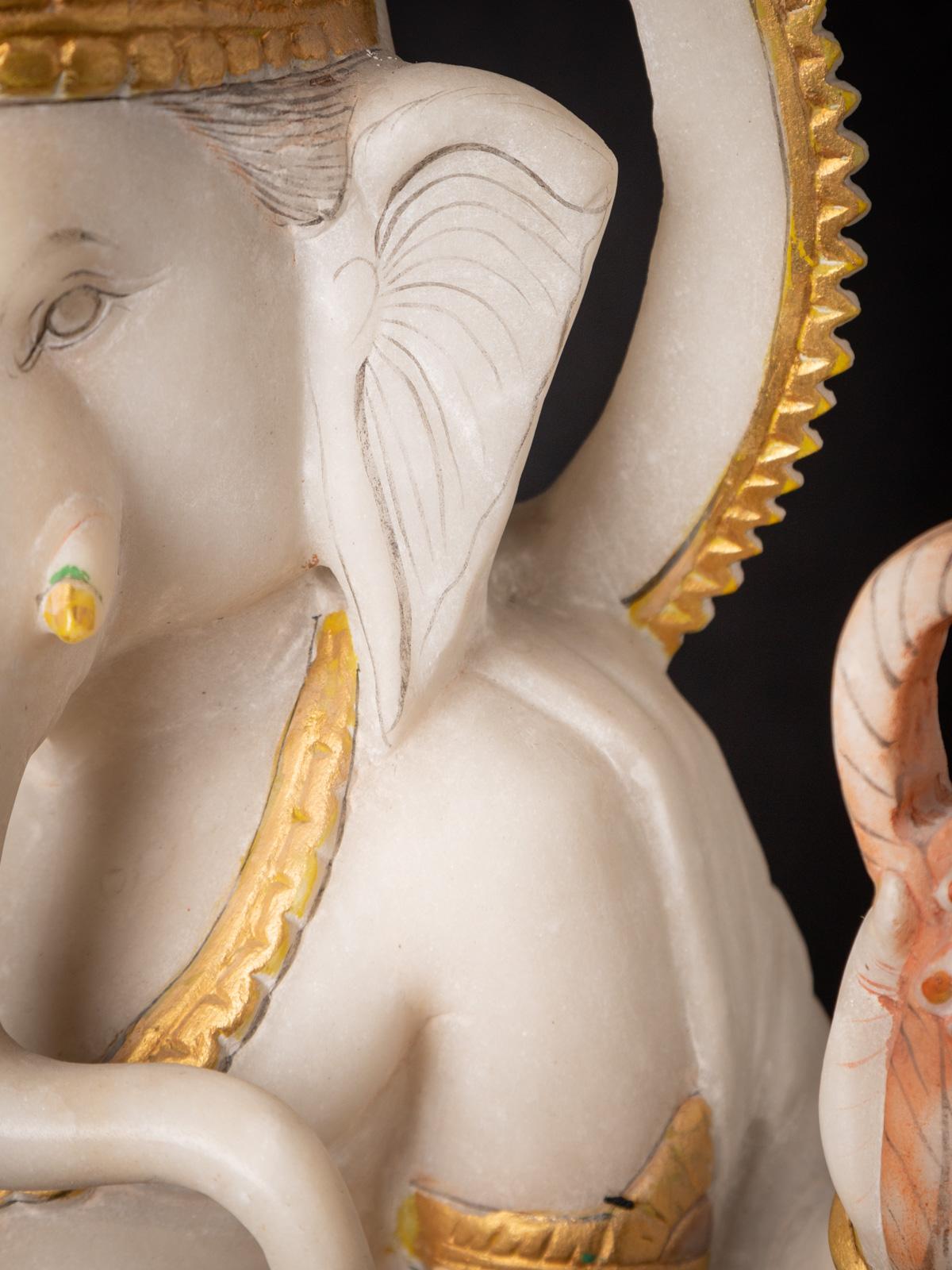 Middle 20th century Beautiful old marble Ganesha from India For Sale 2