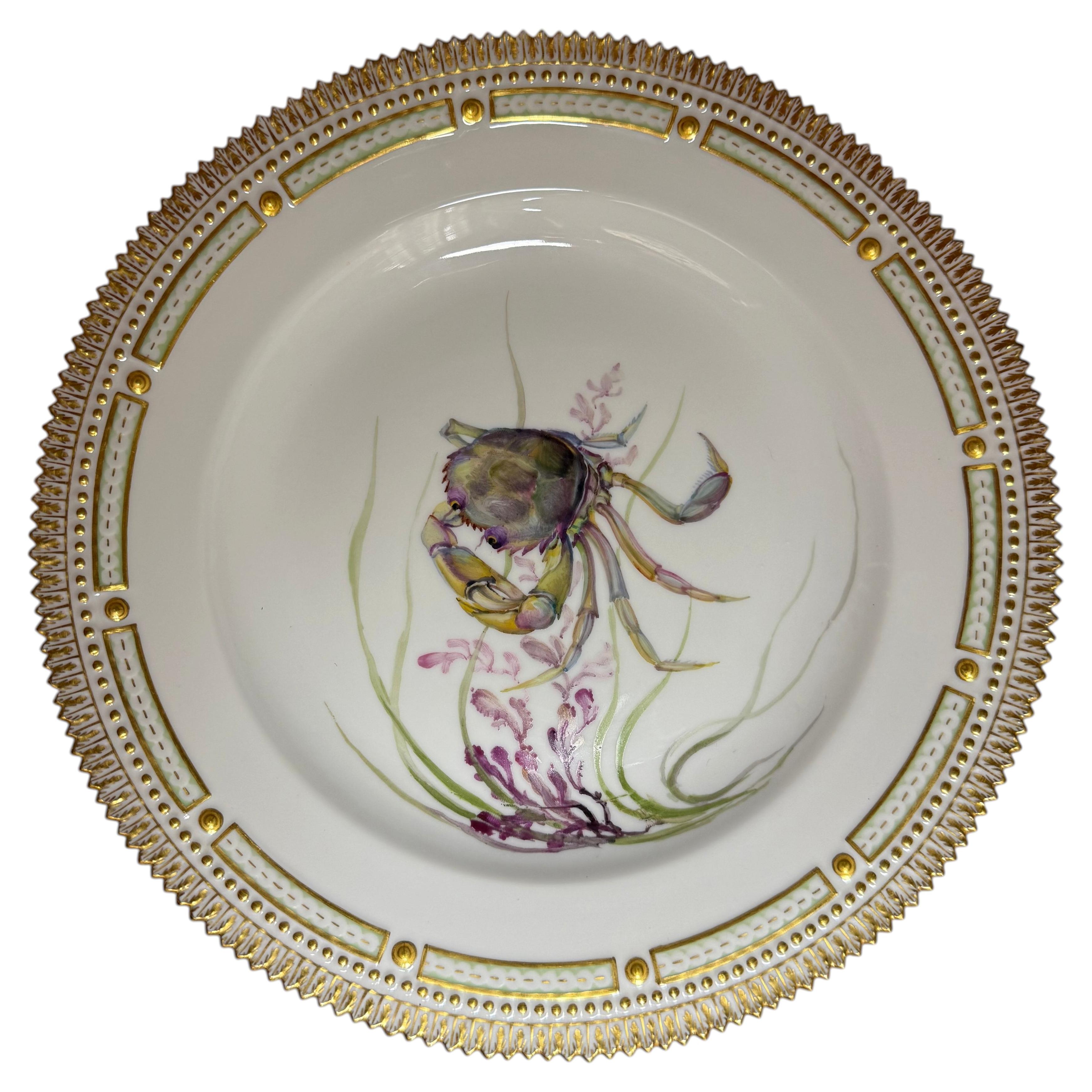 Middle 20th Century Fauna Cancer pagurus Danica Royal Copenhagen Plate