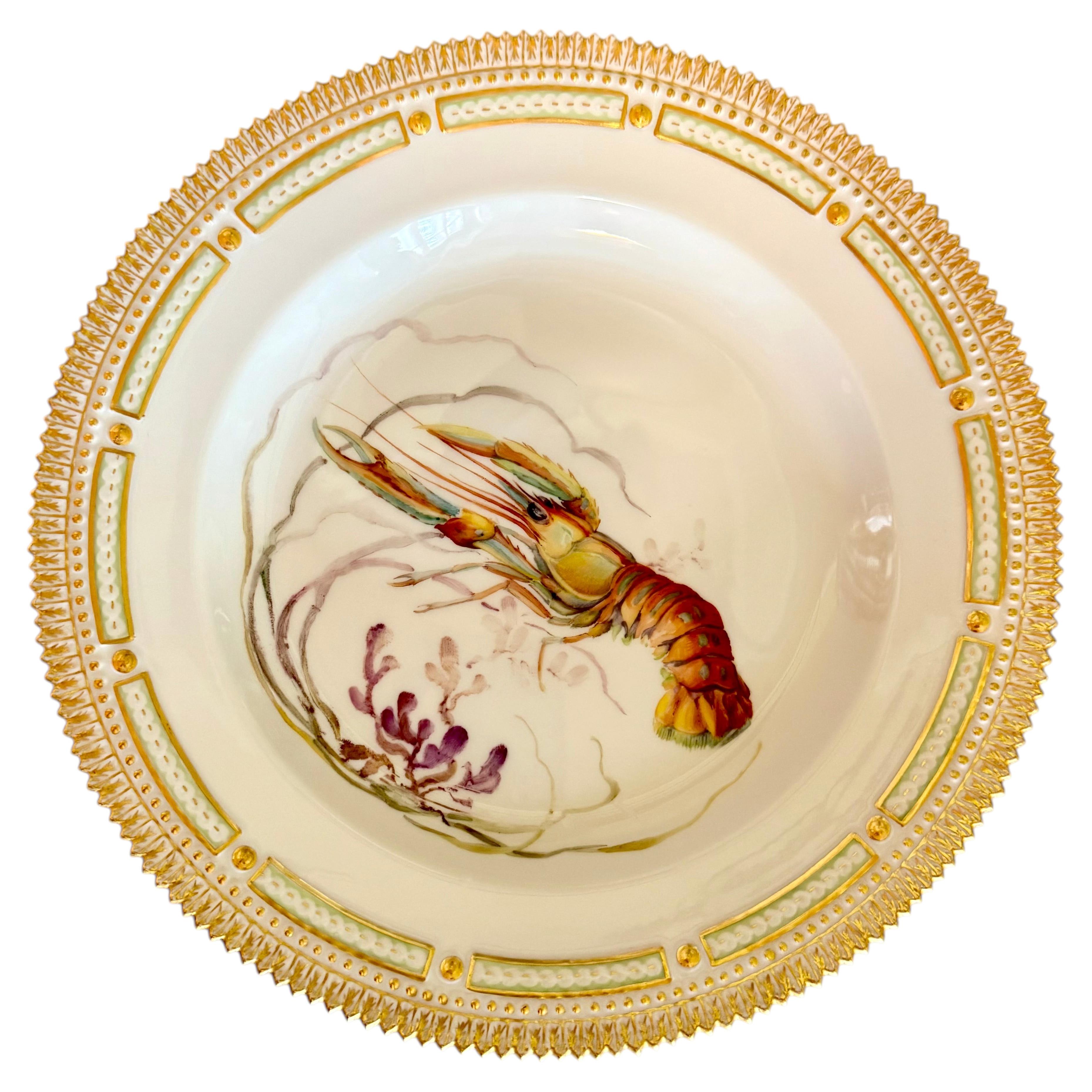 Middle 20th Century Fauna Danica Nephrops norvegicus Royal Copenhagen Plate