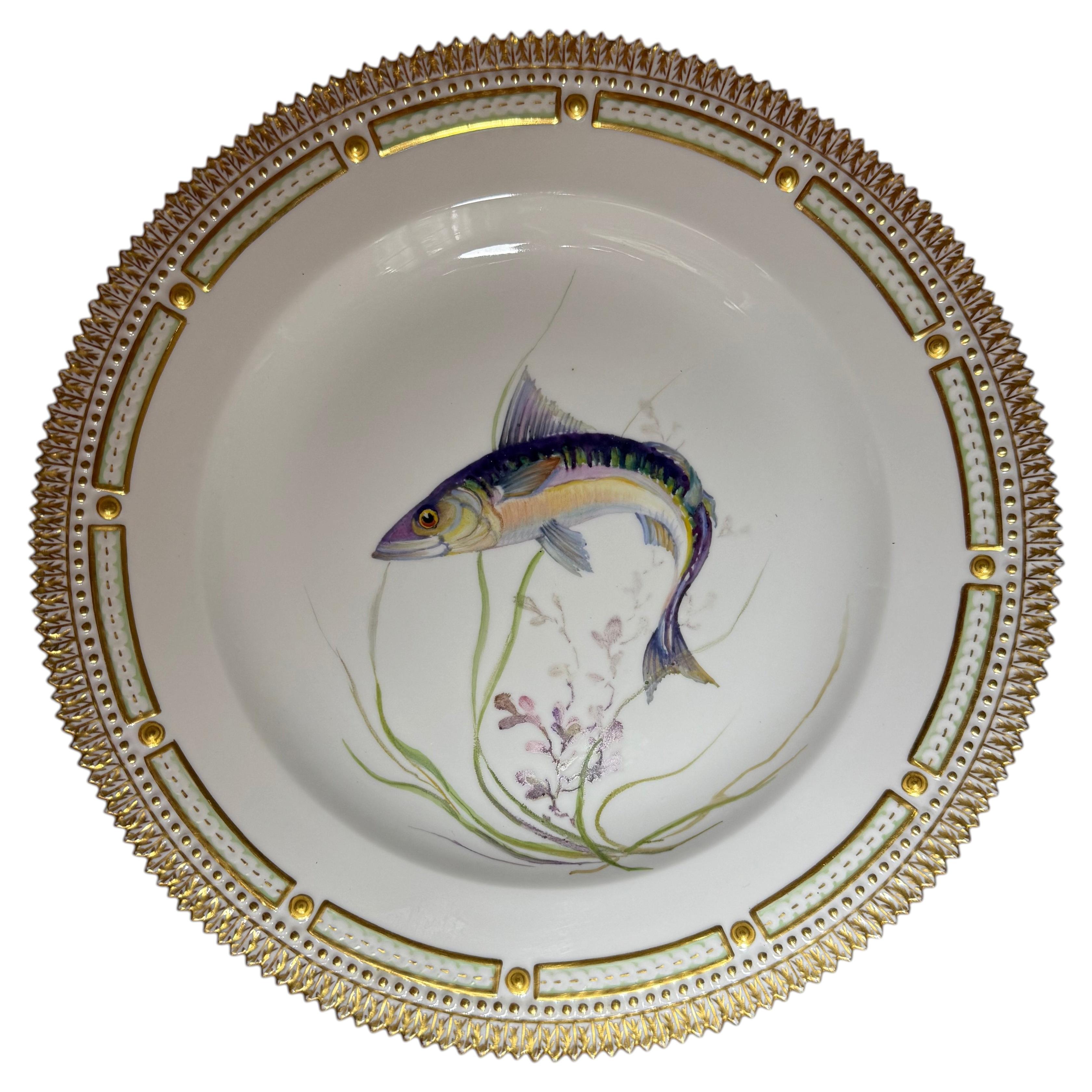 Middle 20th Century Fauna Danica Scomber Royal Copenhagen Dinner Plate
