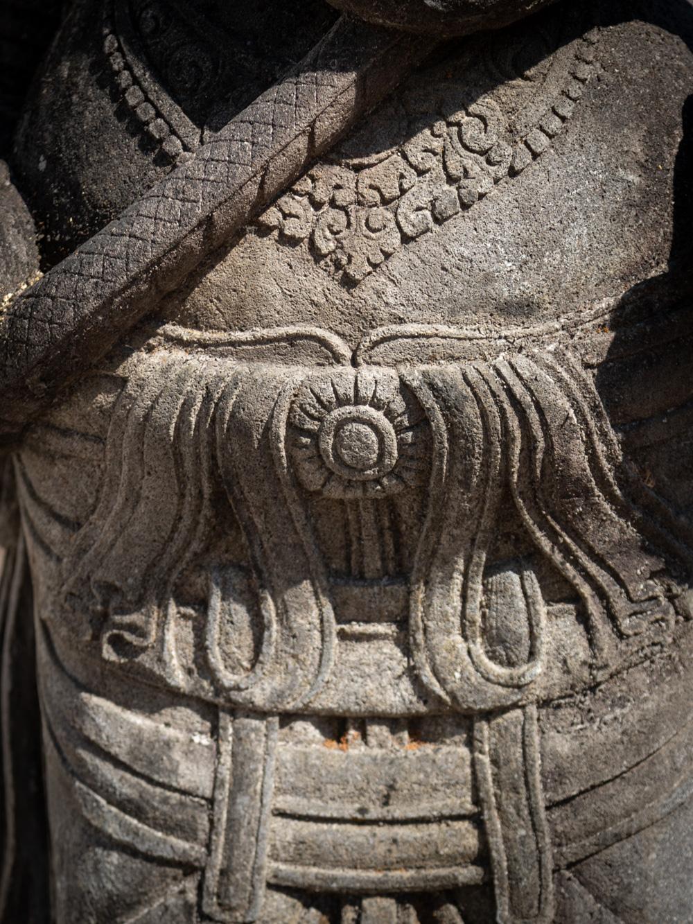 Middle 20th century Large and special lavastone Ganesha statue from Indonesia For Sale 11