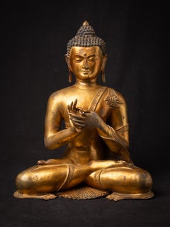 Middle 20th century Large old bronze Nepali Buddha statue from Nepal