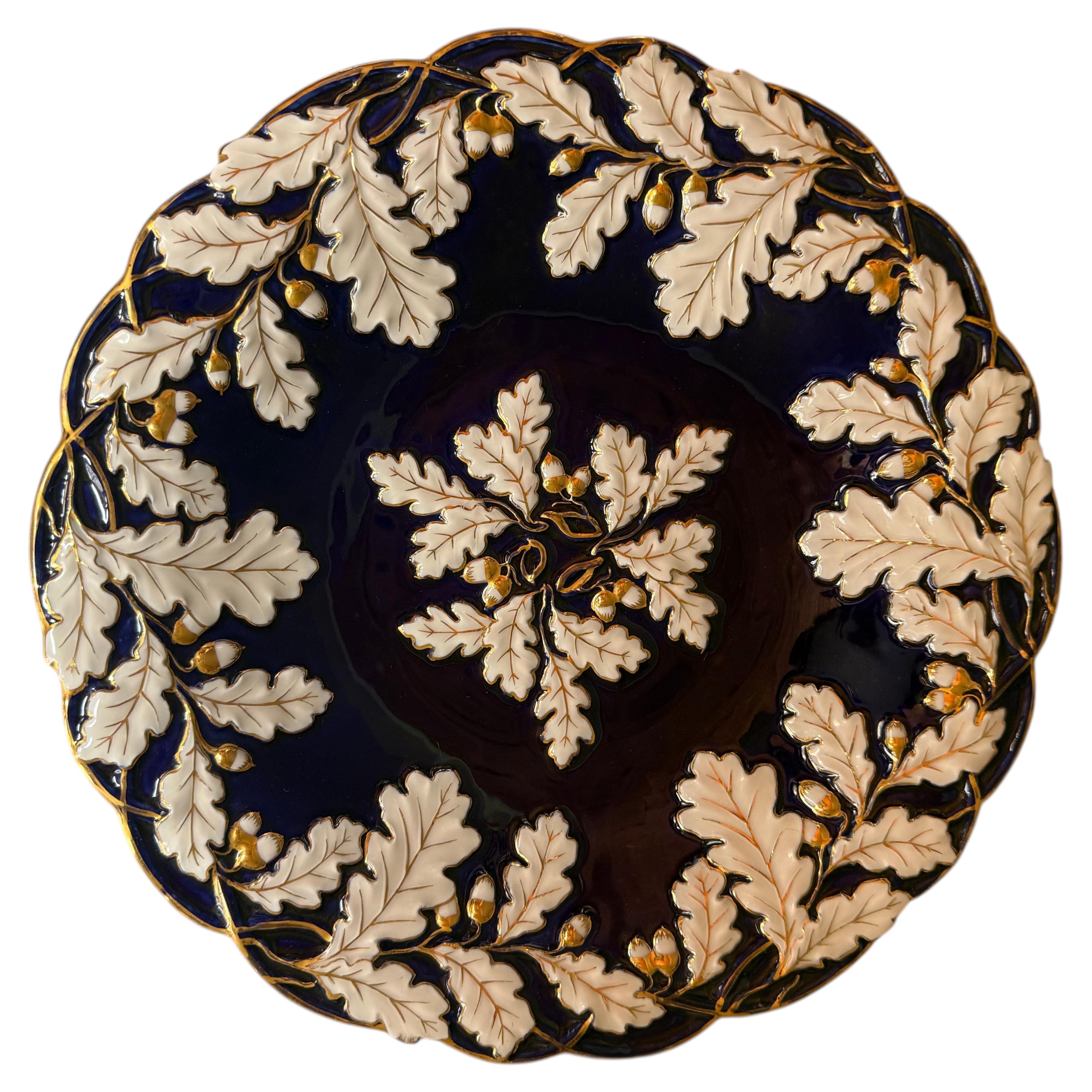 Middle 20th Century Meissen Prunkteller Cobalt Gilt 11”inches For Sale