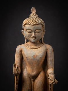 Statue de Bouddha en bronze ancien, datant du milieu du XXe siècle, provenant de Birmanie
