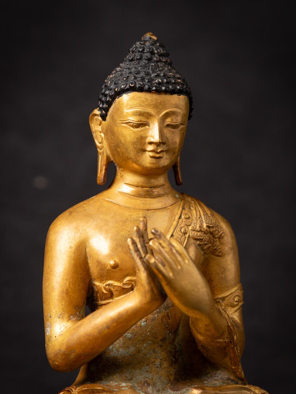 Népalais Milieu du XXe siècle Statue de Bouddha en bronze ancien du Népal du Népal