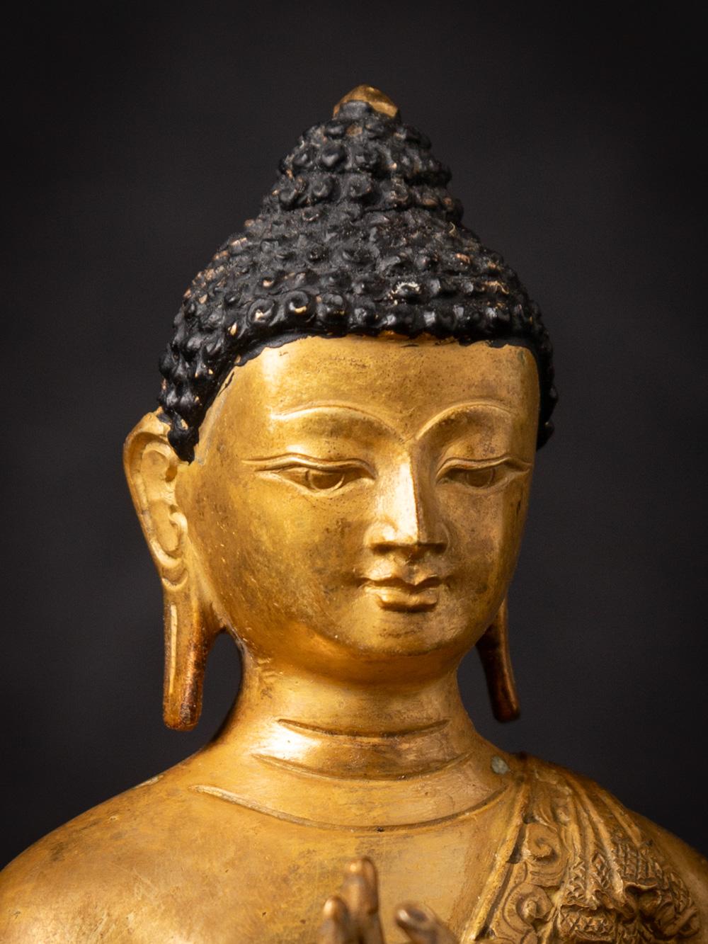 Milieu du XXe siècle Statue de Bouddha en bronze ancien du Népal du Népal Bon état à DEVENTER, NL