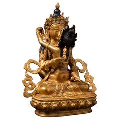 Middle 20th century Old bronze Nepalese Shakti statue from Nepal