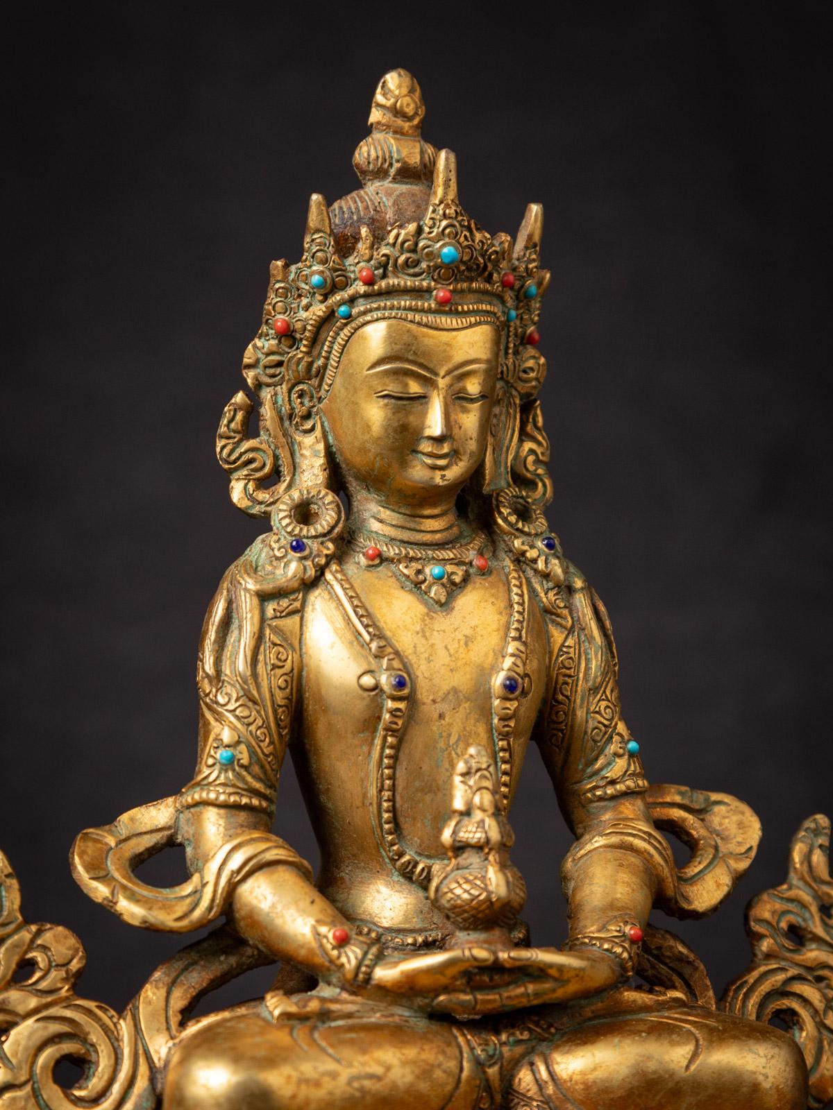 Nepalese Middle 20th century Old bronze Nepali Aparmita Buddha from Nepal