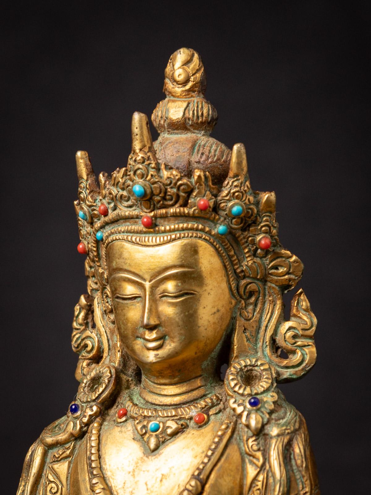 Middle 20th century Old bronze Nepali Aparmita Buddha from Nepal 2