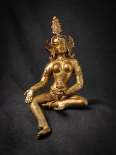 Middle 20th century Old bronze Nepali Bodhisattva statue from Nepal