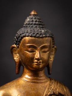 Middle 20th century Old bronze Nepali Buddha statue from Nepal