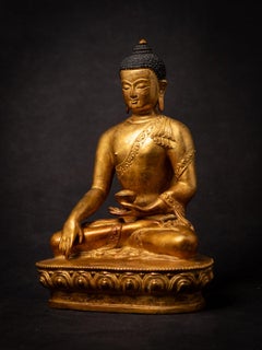 Middle 20th century Old bronze Nepali Buddha statue from Nepal