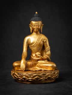 Middle 20th century Old bronze Nepali Buddha statue from Nepal