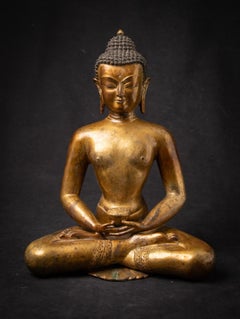 Middle 20th century Old bronze Nepali Buddha statue from Nepal