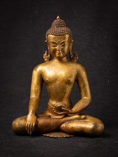 Middle 20th century Old bronze Nepali Buddha statue from Nepal