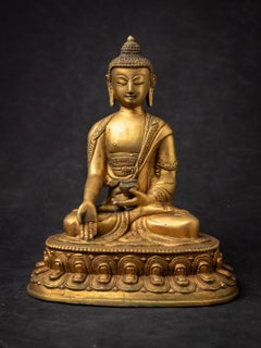 Middle 20th century Old bronze Nepali Buddha statue from Nepal
