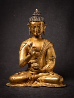 Middle 20th century Old bronze Nepali Buddha statue from Nepal