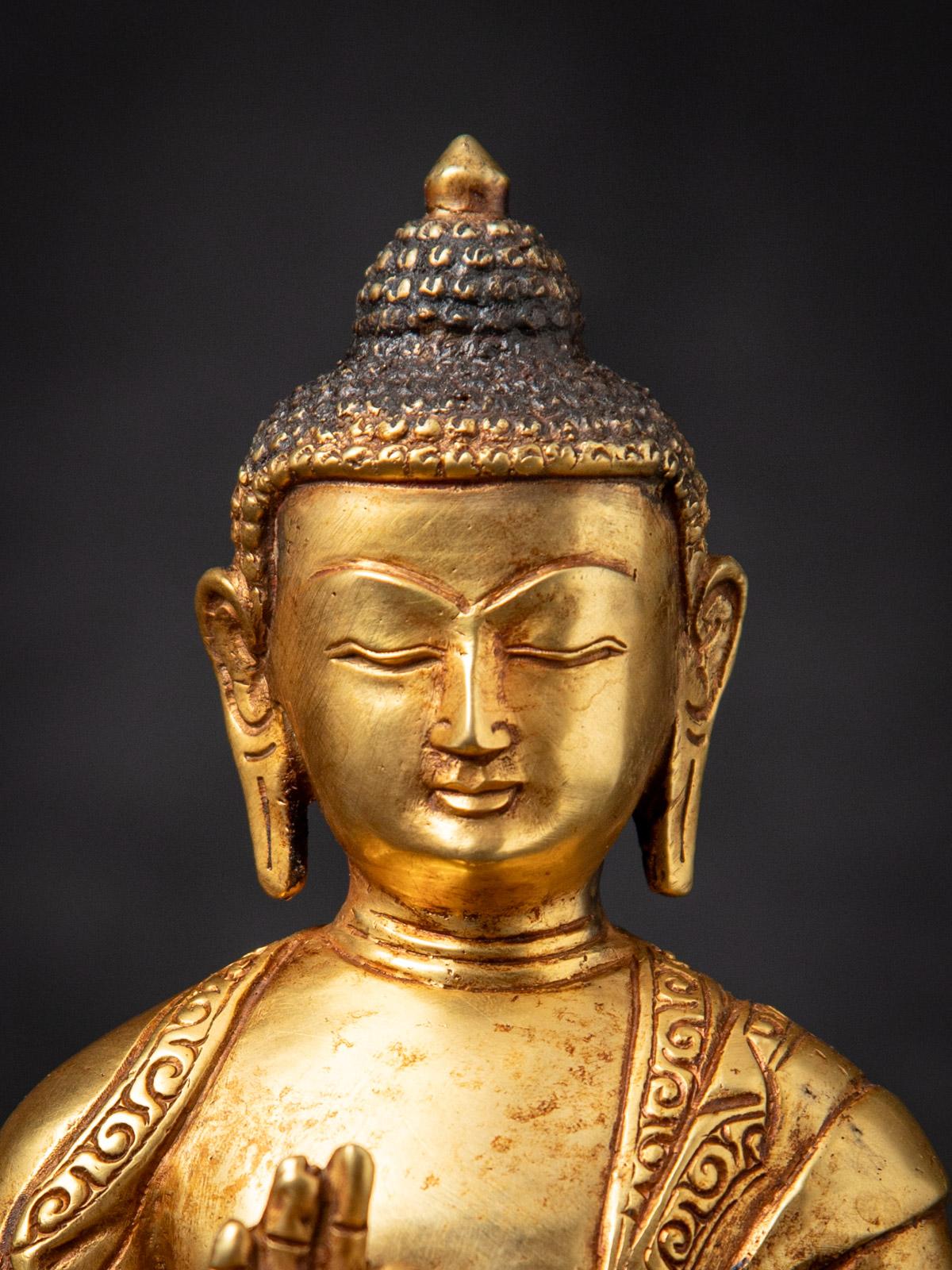 Burmese Middle 20th century Old bronze Nepali Buddha statue from Nepal For Sale