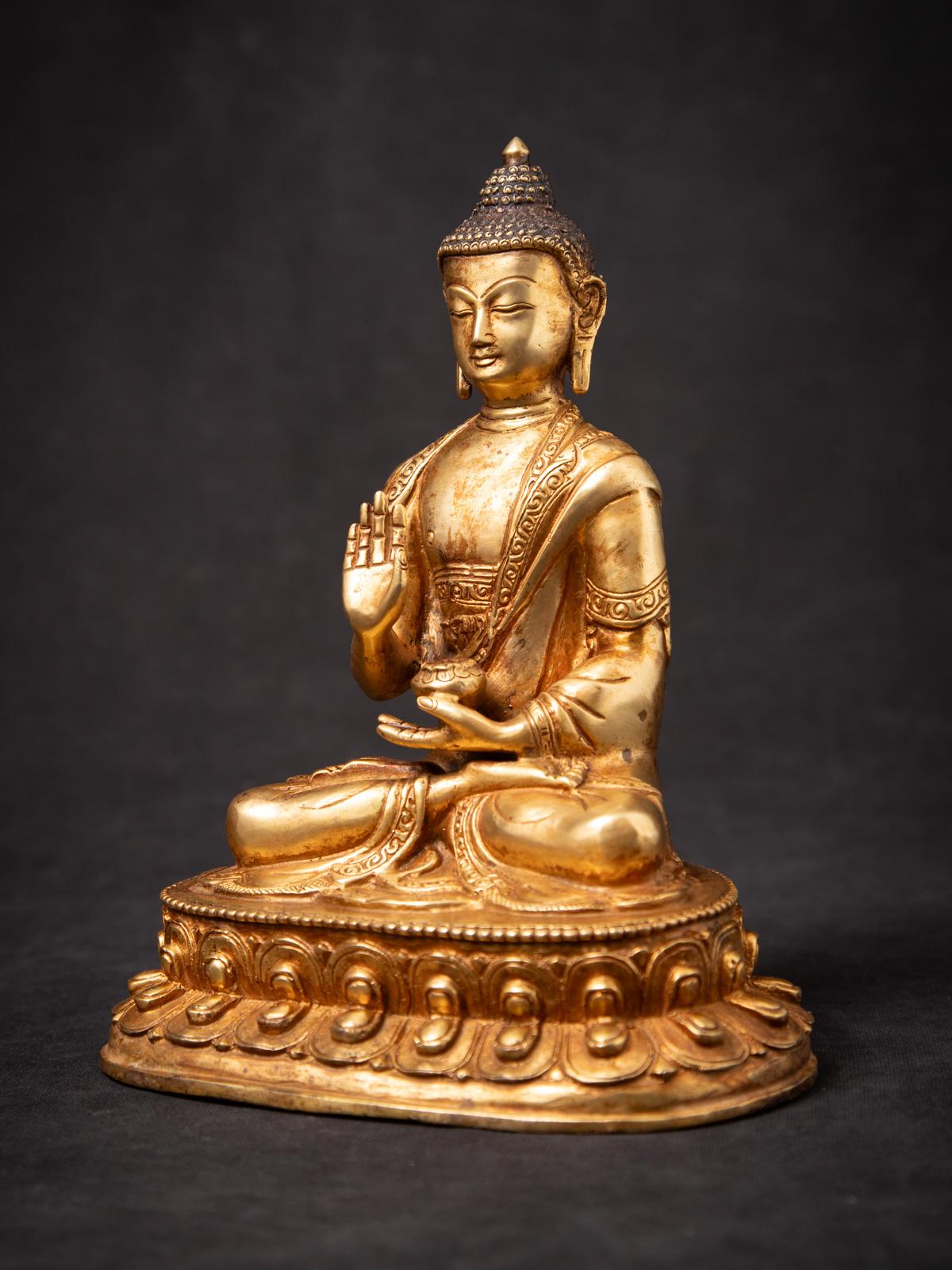 Bronze Middle 20th century Old bronze Nepali Buddha statue from Nepal For Sale