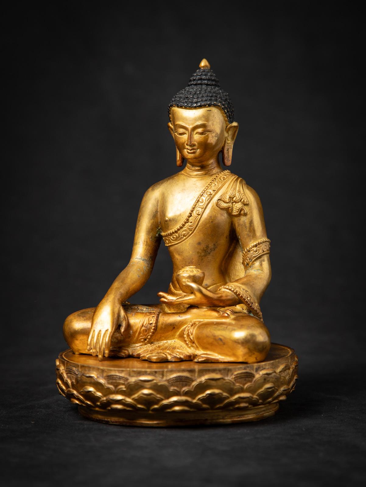 Bronze Milieu du 20e siècle Statue de Bouddha népalais en bronze ancien du Népal en vente
