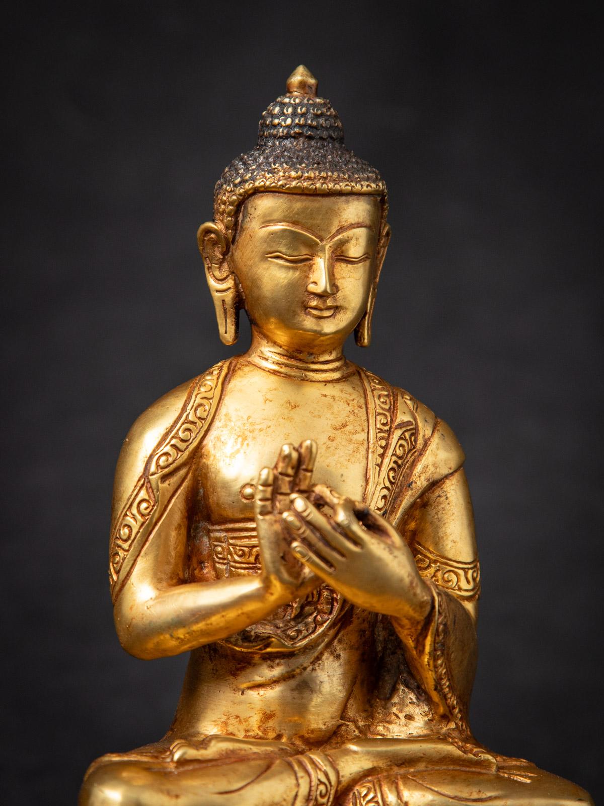 Middle 20th century Old bronze Nepali Buddha statue from Nepal For Sale 1