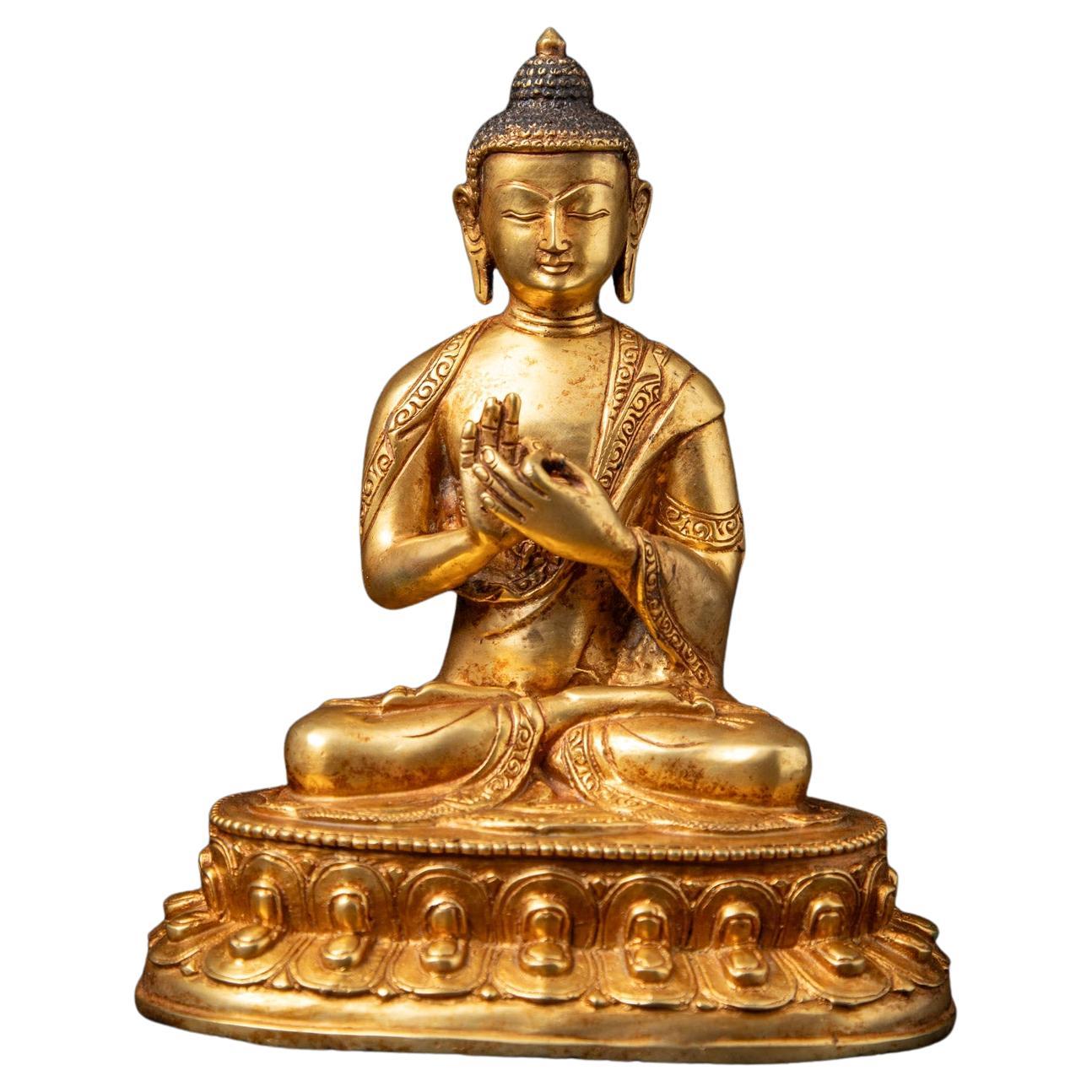 Middle 20th century Old bronze Nepali Buddha statue from Nepal