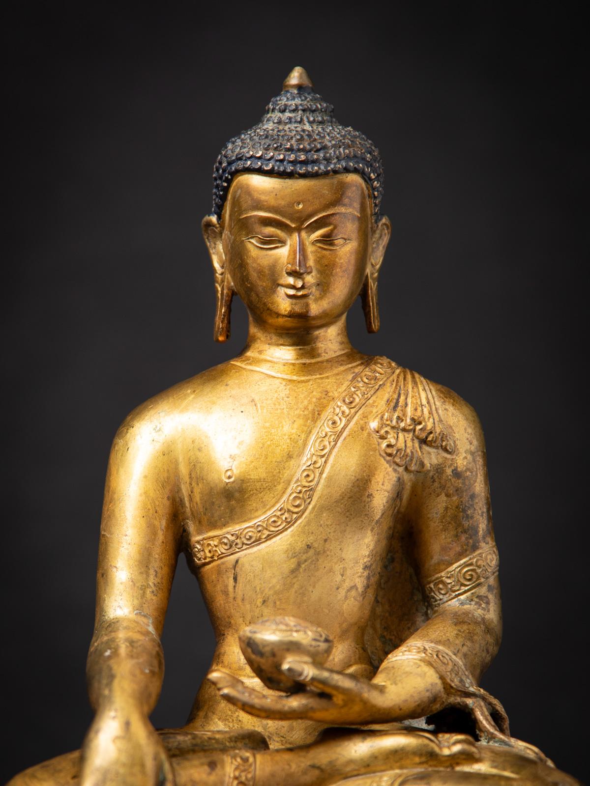 Statue de Bouddha en bronze du Népal du milieu du 20ème siècle - OriginalBuddhas Bon état - En vente à DEVENTER, NL