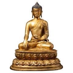 Middle 20th century Old bronze Nepali Buddha statue from Nepal - OriginalBuddhas