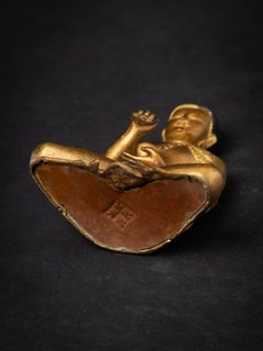 Middle 20th century Old bronze Nepali Buddha statue in Abhaya mudra